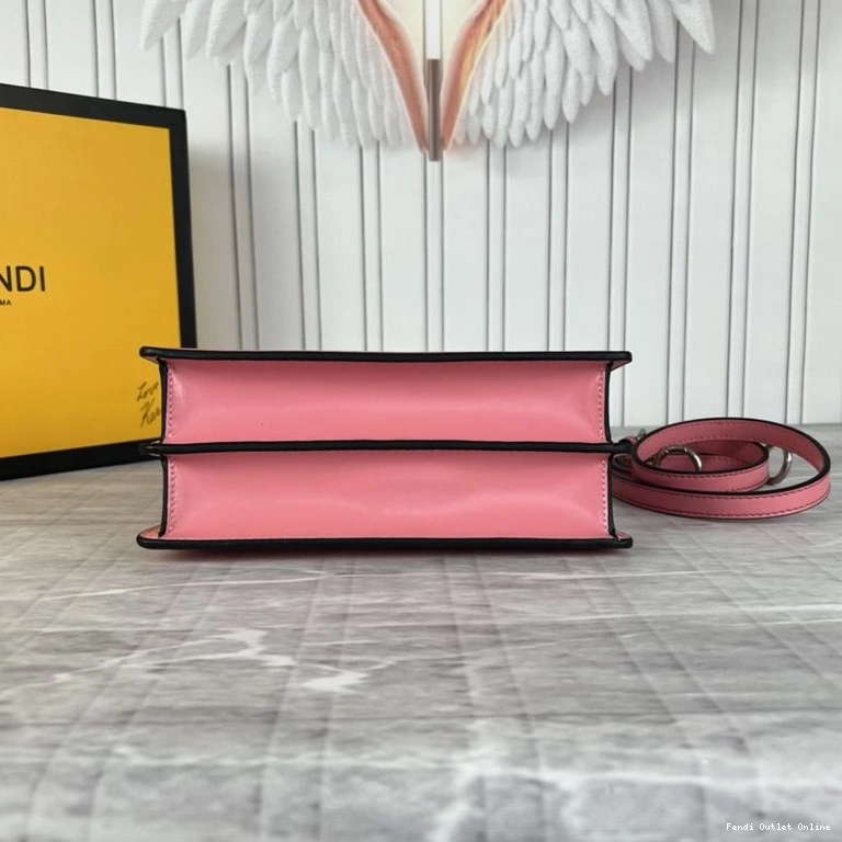 Cheap Cut In Leather Bag Mini Fendi Calf Peekaboo White 0710